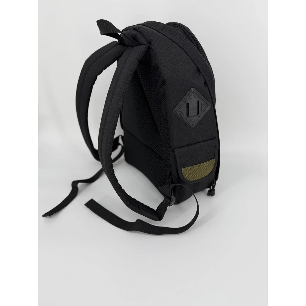 Canon DSLR Camera Backpack Black Olive Green Padded Gear Bag with Bungee Front